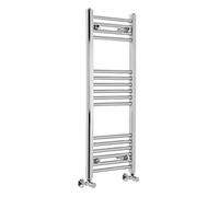 Warmehaus Contemporary Straight Heated Bathroom Towel Rail Radiator Rad 1000 x 395 Chrome