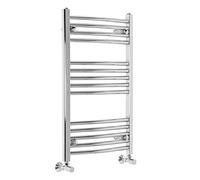 Warmehaus Curved Bathroom Heated Towel Rail Radiator 800x500 Chrome