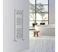 Warmehaus Curved Bathroom Heated Towel Rail Warmer Radiator Central Heating 800x300mm - Chrome