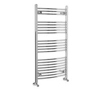 Warmehaus Curved Bathroom Heated Warmer Towel Rail Ladder Radiator Rad Central Heating - 1150 x 600 mm - Chrome