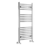 Warmehaus Curved Heated Bathroom Towel Rail Radiator 900x450 Chrome