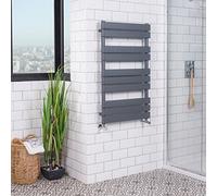 Warmehaus Designer Bathroom Flat Panel Heated Towel Rail Radiator - 1000 x 600mm Sand Grey