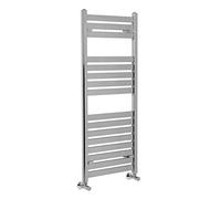Warmehaus Designer Flat Panel Bathroom Heated Towel Rail Radiator Rad 1200 x 500 - Chrome