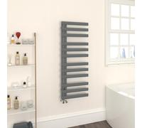 Warmehaus Designer Oval Panel Heated Towel Rail 1200x450mm Bathroom Ladder Style Radiator Warmer Central Heating Sand Grey