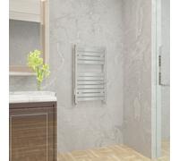 WarmeHaus Flat Panel Chrome Towel Radiator Bathroom Heated Towel Rail 800x500mm