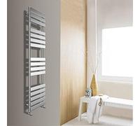 Warmehaus Flat Panel Heated Towel Rail Bathroom Radiator Chrome 1600x450mm | Central Heating Towel Warmer, Wall Mounted Vertical Ladder Rad, Premium Mild Steel, Corrosion Resistance, Bathroom Kitchen