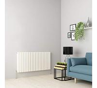 Warmehaus Horizontal Column Radiator Oval Panel Double White 600x1180mm