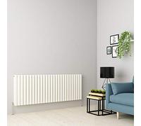 Warmehaus Horizontal Column Radiator Oval Panel Double White 600x1590mm