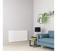 Warmehaus Horizontal Column Radiator Oval Panel Single White 600x1180mm
