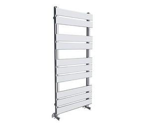 Warmehaus Minimalist Bathroom Flat Panel Heated Towel Rail Radiator Rad Chrome 1000x450mm - Modern Central Heating Space Saving Radiators - Perfect for Bathrooms