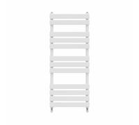Warmehaus Minimalist Bathroom Flat Panel Heated Towel Rail Radiator Rad White 1200x500mm - Modern Central Heating Space Saving Radiators - Perfect for Bathrooms