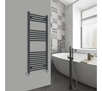 WarmeHaus Modern Bathroom Heated Towel Rail Ladder Radiator 1200x500mm Straight for Bathroom Kitchen Anthracite