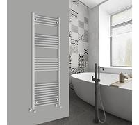 Warmehaus Straight Bathroom Heated Towel Rail Radiator Chrome 1600x600mm