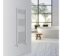 Warmehaus Straight Bathroom Heated Towel Rail Warmer 1200x400mm Chrome