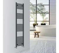 Warmehaus Straight Bathroom Heated Towel Rail Warmer 1800x400mm Anthracite | Central Heating Bathroom Ladder Radiator, 1.5mm Premium Mild Steel, Wall Mounted, Durable Finish, For Kitchen, Living Room