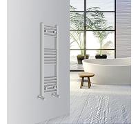 Warmehaus Straight Bathroom Heated Towel Rail Warmer Radiator Central Heating 1000x300mm - Chrome