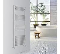 Warmehaus Straight Bathroom Heated Towel Rail Warmer Radiator Central Heating 1600x600mm - Chrome