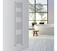 Warmehaus Straight Bathroom Heated Towel Rail Warmer Radiator Central Heating 1800x400mm - Chrome