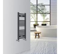 Warmehaus Straight Bathroom Heated Towel Rail Warmer Radiator Central Heating 800x300mm - Anthracite