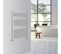 Warmehaus Straight Bathroom Heated Towel Rail Warmer Radiator Central Heating 800x600mm - Chrome