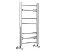 Warmehaus Straight Bathroom Heated Towel Warmer Radiator Rail 700 x 400 Chrome Central Heating Ladder