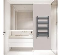 Warmehaus Straight Heated Towel Rail Radiator Ladder Anthracite Grey 1000x600mm Central Heating Radiators for Bathroom Kitchen
