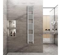 Warmehaus Straight Heated Towel Rail Radiator Ladder Chrome 1800x300mm Central Heating Radiators for Bathroom Kitchen