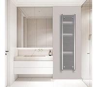 Warmehaus Straight Heated Towel Rail Radiator Ladder Chrome 1800x450mm | Central Heating Radiators for Bathroom Kitchen, Wall Mounted Vertical Warmer, 22mm Tube, Premium Mild Steel, Small