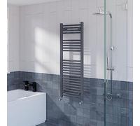 Warmehaus Straight Heated Towel Rail Radiator Ladder for Bathroom Wall Mounted Anthracite 1200x450mm