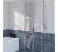 WarmeHaus Straight Heated Towel Rail Radiator Ladder for Bathroom Wall Mounted Chrome 1800x450mm