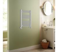 Warmehaus Straight Heated Towel Rail Radiator Rad 800x600mm Chrome
