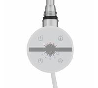 Warmehaus Touch Screen Thermostatic Electric Heating Element with Timer LCD Display Dual Fuel for Bathroom Heated Towel Rails and Radiators White 500W