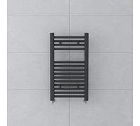 Warmehaus Towel Radiator 700 x 400mm Grey Contemporary Bathroom Towel Rail - Straight