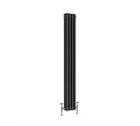 Warmehaus Traditional Anthracite 3 Column Vertical Radiator 1500x200mm
