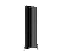 Warmehaus - Traditional Cast Iron Style Anthracite Triple Column Vertical Radiator 1500 x 470mm - Perfect for Bathrooms, Kitchen, Living Room