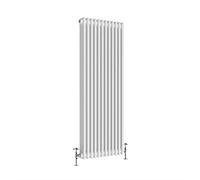 Warmehaus - Traditional Cast Iron Style White Triple Column Vertical Radiator 1500 x 560mm - Perfect for Bathrooms, Kitchen, Living Room
