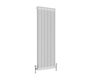 Warmehaus - Traditional Cast Iron Style White Triple Column Vertical Radiator 1800 x 560mm - Perfect for Bathrooms, Kitchen, Living Room