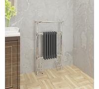 Warmehaus Traditional Victorian 952x569mm Heated Towel Rail Bathroom Radiator Chrome & Anthracite