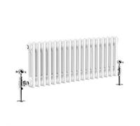 Warmehaus Traditional White 3 Column Horizontal Radiator 300x605mm