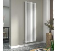 Warmehaus Traditional White 3 Column Vertical Radiator 1800x560mm | Victorian Radiator, Radiators Wall Mounted Central Heating, Designer Triple Column Radiator, Bathroom Kitchen Slim Radiator