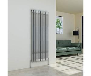 Warmehaus Vertical Designer Radiator Flat Panel Modern Heating Single Chrome Radiator 1800 x 682mm
