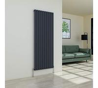 Warmehaus Vertical Modern Radiator Flat Panel Single Grey 1800x682mm | Designer Central Heating Wall Radiator, for Bathroom Kitchen Hallway Living Room, Anthracite Radiators, Column Radiator