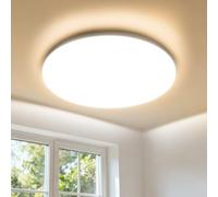 WARMELLE Bathroom Ceiling Lights,17W,2335LM,3000K,IP65 Waterproof LED Ceiling Light,No Flicker & No Delay,CRI>80,Ø22cm Round for Bedroom,Hallway,Kitchen,Garage