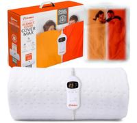Warmer Electric Blanket - Double Size, Maximum Coverage, Left & Right Dual Heating Zones, 9 Heat Setting, 2 & 10 Hour Timer - Double Size (160 X 137cm)