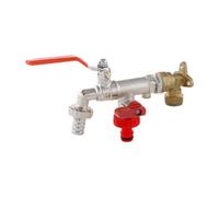 Warmer System Double Outlet Lever Handle Garden Tap With Check Valve And Wallplate Elbow Psw Tradesuppliers Ltd