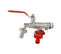 Warmer System Lever Double Outlet Outside Garden Tap 1/2X3/4X3/4 With Check Valve Psw Tradesuppliers Ltd