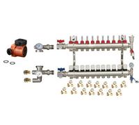 Warmer System Underfloor Heating 11 Port Psw Manifold With Manual Pump And Blending Valve Set Psw Tradesuppliers Ltd