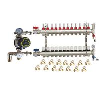 Warmer System Underfloor Heating 12 Port Manifold With 'a' Rated Auto Pump Gpa25-6 And Blending Valve Set Psw Tradesuppliers Ltd