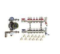 Warmer System Underfloor Heating 6 Port Manifold With Auto Pump Gpa25-6 And Blending Valve Set Psw Tradesuppliers Ltd