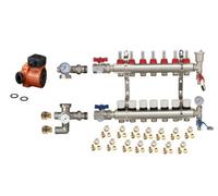 Warmer System Underfloor Heating 7 Port Psw Manifold With Manual Pump And Blending Valve Set Psw Tradesuppliers Ltd